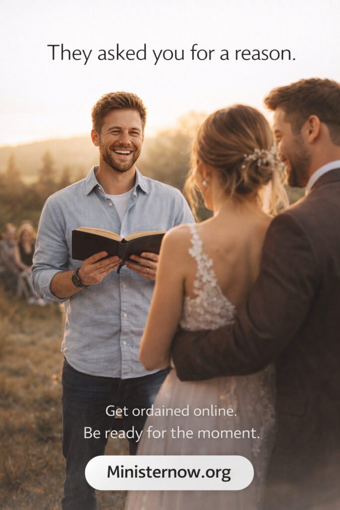 Officiating love under the golden hour